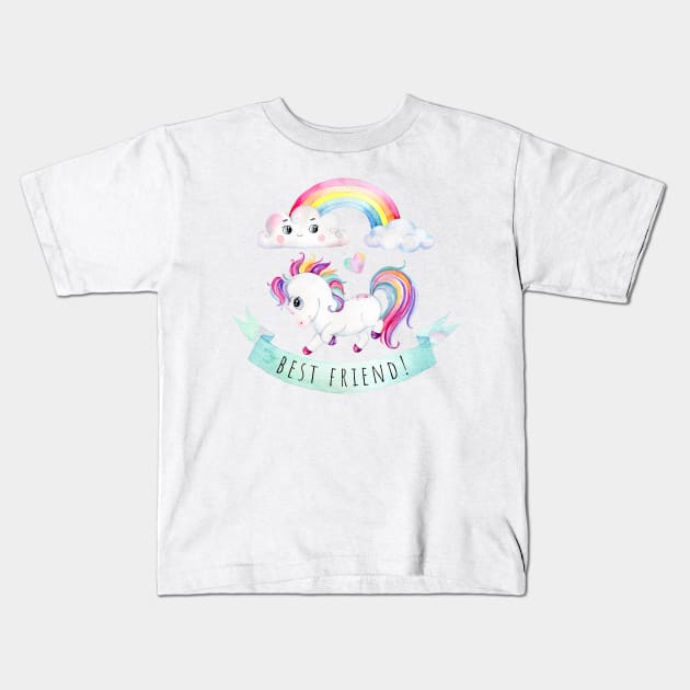 Best friend Kids T-Shirt by Simple Wishes Art